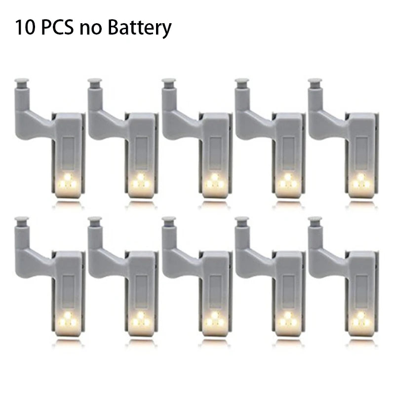 10pcs LED Motion Sensor Light Cupboard Closet Wardrobe Door Inner