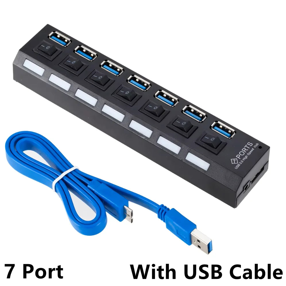 USB 3.0 Hub USB HUB Splitter Multi USB 3.0 Hub Multiple 4/7 Port Hub Splitter