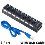 USB 3.0 Hub USB HUB Splitter Multi USB 3.0 Hub Multiple 4/7 Port Hub Splitter