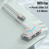 7 Ports USB 3.0 HUB Type C Docking Station 5Gbps High Speed Transmission Splitter Adapter For Laptop Hard Drive Mouse Keyboard