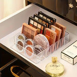 7-Compartment Clear Plastic Makeup Organizer