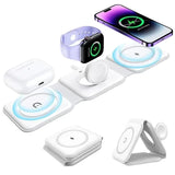 3-in-1 Magnetic Folding Wireless Charger, 15W Fast Charging