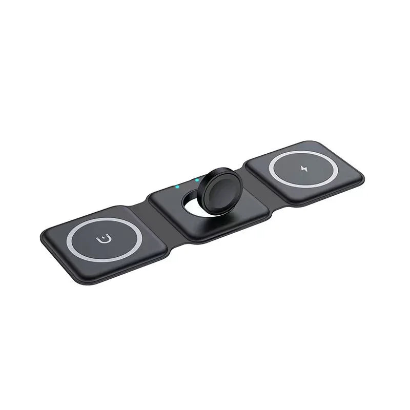 3-in-1 Magnetic Folding Wireless Charger, 15W Fast Charging