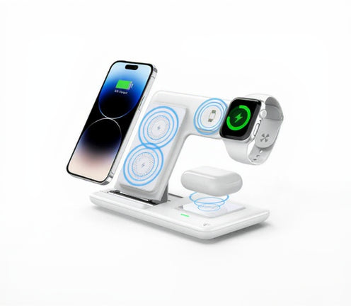 VIKEFON 3 in 1 Foldable Wireless Charging Station for iPhone 17-12 Pro Max