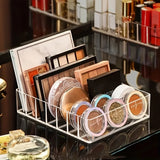 7-Compartment Clear Plastic Makeup Organizer