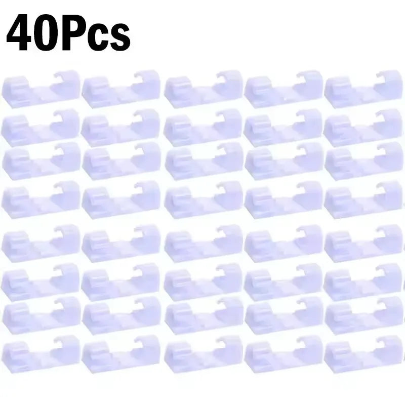 Cable Clips Organizer Drop Wire Holder Cord Management Self-Adhesive