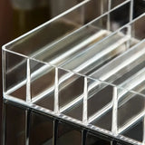 7-Compartment Clear Plastic Makeup Organizer