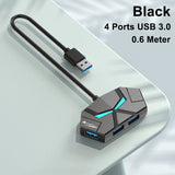 7 Ports USB 3.0 HUB Type C Docking Station 5Gbps High Speed Transmission Splitter Adapter For Laptop Hard Drive Mouse Keyboard
