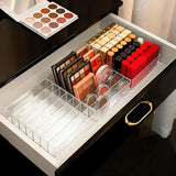 7-Compartment Clear Plastic Makeup Organizer