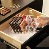 7-Compartment Clear Plastic Makeup Organizer
