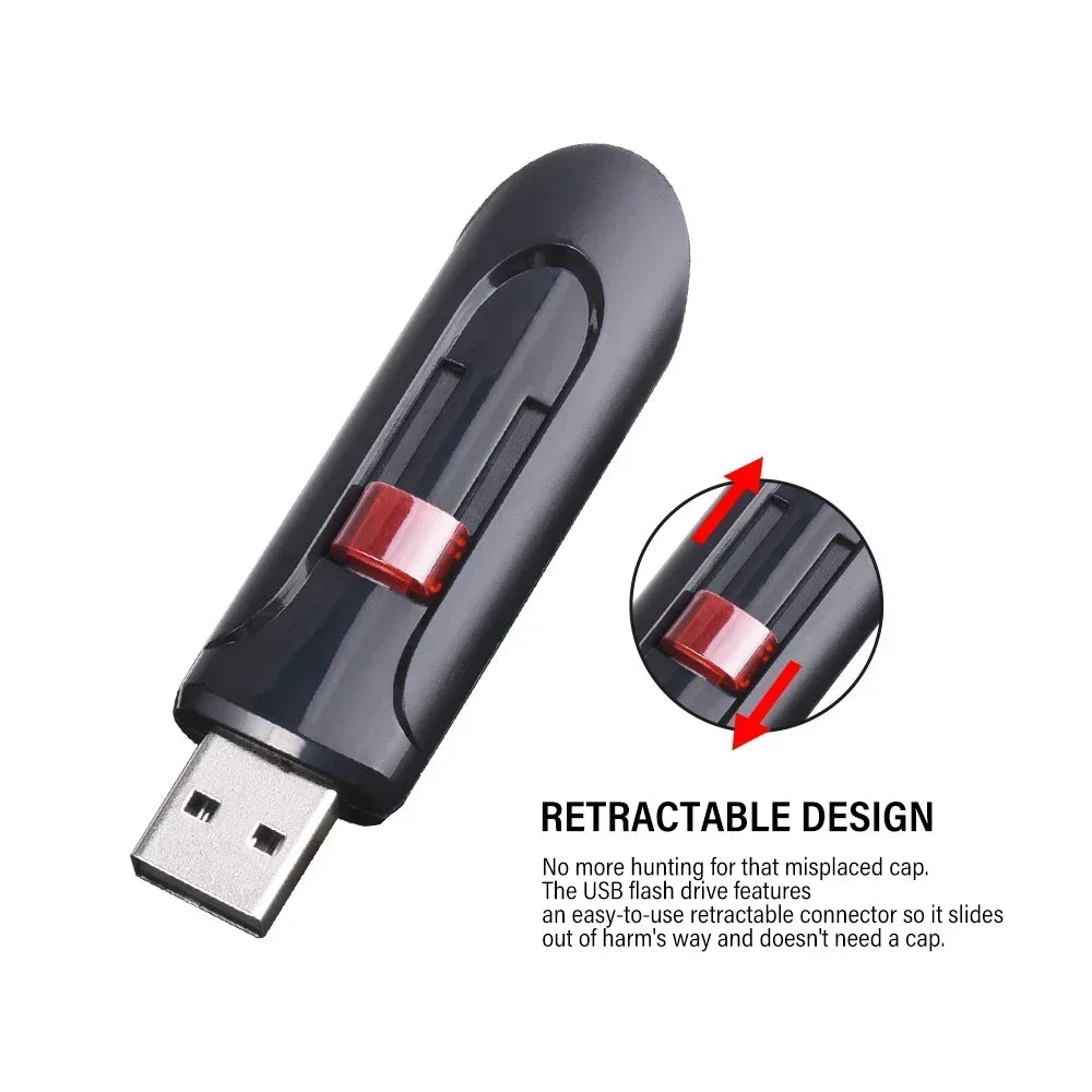High Speed Genuine USB Flash Drive 128GB Black Pen Drive